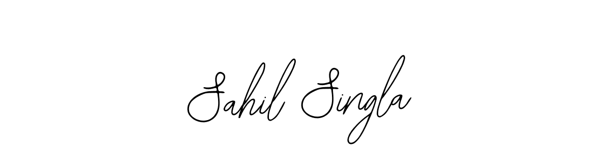 Use a signature maker to create a handwritten signature online. With this signature software, you can design (Bearetta-2O07w) your own signature for name Sahil Singla. Sahil Singla signature style 12 images and pictures png