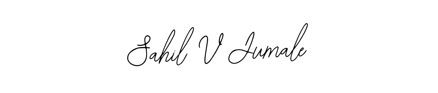 The best way (Bearetta-2O07w) to make a short signature is to pick only two or three words in your name. The name Sahil V Jumale include a total of six letters. For converting this name. Sahil V Jumale signature style 12 images and pictures png