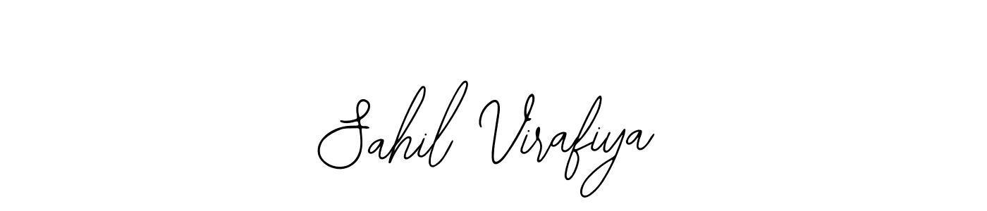 The best way (Bearetta-2O07w) to make a short signature is to pick only two or three words in your name. The name Sahil Virafiya include a total of six letters. For converting this name. Sahil Virafiya signature style 12 images and pictures png