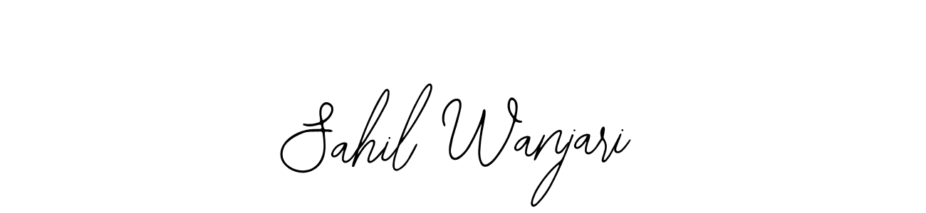 You should practise on your own different ways (Bearetta-2O07w) to write your name (Sahil Wanjari) in signature. don't let someone else do it for you. Sahil Wanjari signature style 12 images and pictures png