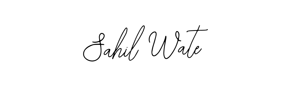 Bearetta-2O07w is a professional signature style that is perfect for those who want to add a touch of class to their signature. It is also a great choice for those who want to make their signature more unique. Get Sahil Wate name to fancy signature for free. Sahil Wate signature style 12 images and pictures png