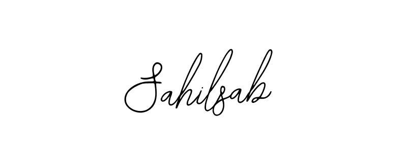 How to make Sahilsab name signature. Use Bearetta-2O07w style for creating short signs online. This is the latest handwritten sign. Sahilsab signature style 12 images and pictures png