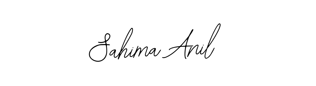 How to make Sahima Anil name signature. Use Bearetta-2O07w style for creating short signs online. This is the latest handwritten sign. Sahima Anil signature style 12 images and pictures png