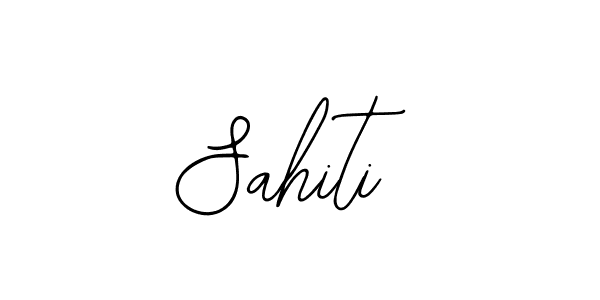 How to make Sahiti name signature. Use Bearetta-2O07w style for creating short signs online. This is the latest handwritten sign. Sahiti signature style 12 images and pictures png