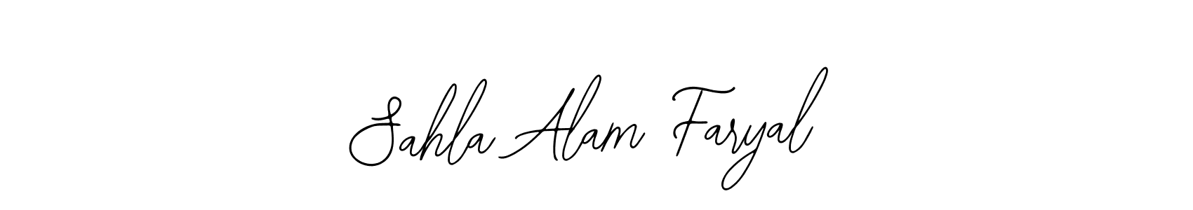 How to make Sahla Alam Faryal name signature. Use Bearetta-2O07w style for creating short signs online. This is the latest handwritten sign. Sahla Alam Faryal signature style 12 images and pictures png