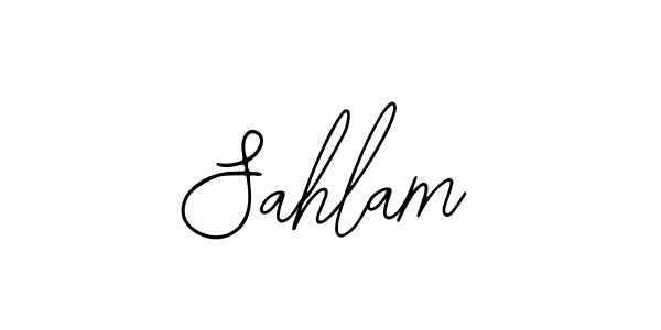 Design your own signature with our free online signature maker. With this signature software, you can create a handwritten (Bearetta-2O07w) signature for name Sahlam. Sahlam signature style 12 images and pictures png