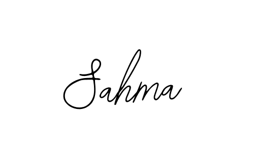 Design your own signature with our free online signature maker. With this signature software, you can create a handwritten (Bearetta-2O07w) signature for name Sahma. Sahma signature style 12 images and pictures png
