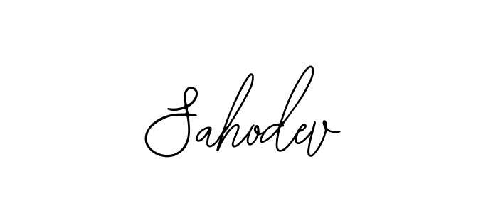 Use a signature maker to create a handwritten signature online. With this signature software, you can design (Bearetta-2O07w) your own signature for name Sahodev. Sahodev signature style 12 images and pictures png