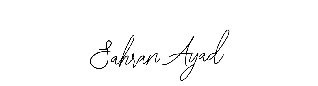 You should practise on your own different ways (Bearetta-2O07w) to write your name (Sahran Ayad) in signature. don't let someone else do it for you. Sahran Ayad signature style 12 images and pictures png