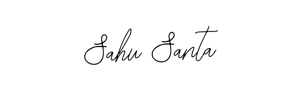 Use a signature maker to create a handwritten signature online. With this signature software, you can design (Bearetta-2O07w) your own signature for name Sahu Santa. Sahu Santa signature style 12 images and pictures png