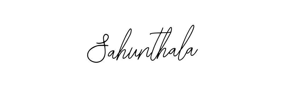 Also we have Sahunthala name is the best signature style. Create professional handwritten signature collection using Bearetta-2O07w autograph style. Sahunthala signature style 12 images and pictures png