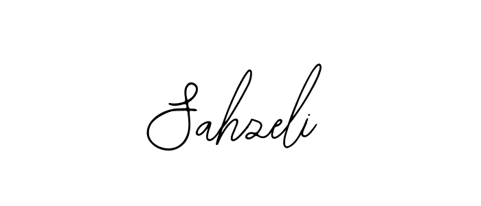 How to make Sahzeli signature? Bearetta-2O07w is a professional autograph style. Create handwritten signature for Sahzeli name. Sahzeli signature style 12 images and pictures png