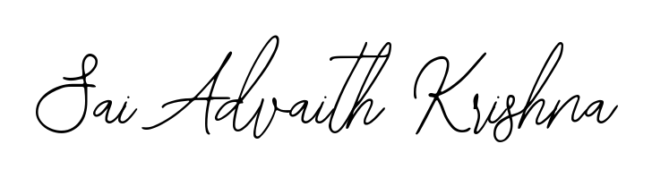 Achieve flawless digital penmanship with Sai Advaith Krishna name in Bearetta-2O07w font. The perfect tool for creating online signatures. Sai Advaith Krishna signature style 12 images and pictures png