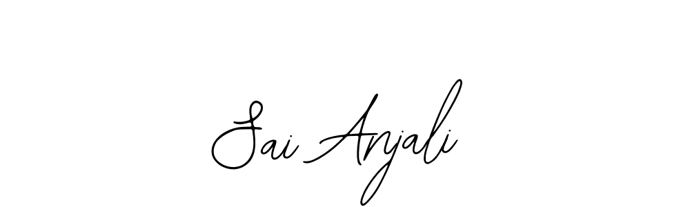 You should practise on your own different ways (Bearetta-2O07w) to write your name (Sai Anjali) in signature. don't let someone else do it for you. Sai Anjali signature style 12 images and pictures png