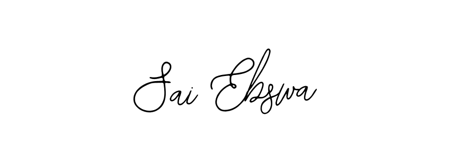 Use a signature maker to create a handwritten signature online. With this signature software, you can design (Bearetta-2O07w) your own signature for name Sai Ebswa. Sai Ebswa signature style 12 images and pictures png