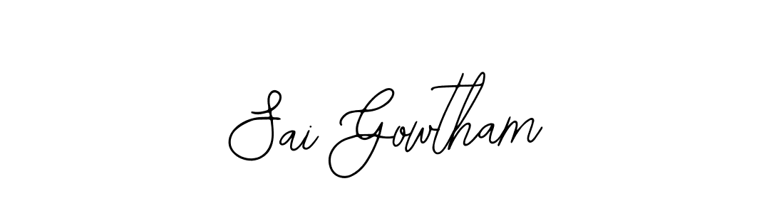 This is the best signature style for the Sai Gowtham name. Also you like these signature font (Bearetta-2O07w). Mix name signature. Sai Gowtham signature style 12 images and pictures png