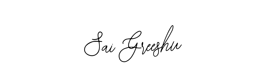 You should practise on your own different ways (Bearetta-2O07w) to write your name (Sai Greeshu) in signature. don't let someone else do it for you. Sai Greeshu signature style 12 images and pictures png