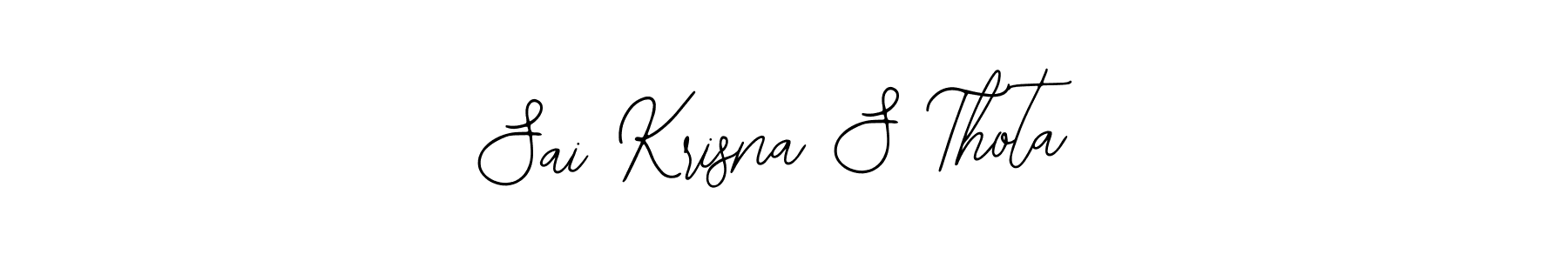 Make a beautiful signature design for name Sai Krisna S Thota. With this signature (Bearetta-2O07w) style, you can create a handwritten signature for free. Sai Krisna S Thota signature style 12 images and pictures png