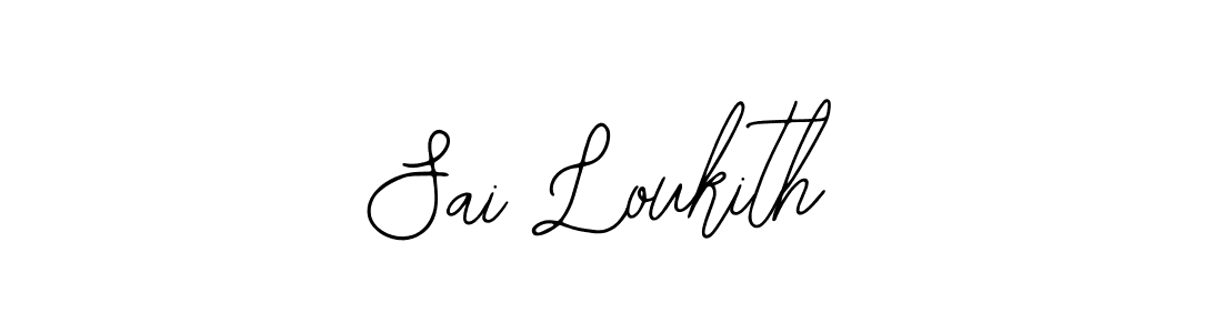 Use a signature maker to create a handwritten signature online. With this signature software, you can design (Bearetta-2O07w) your own signature for name Sai Loukith. Sai Loukith signature style 12 images and pictures png