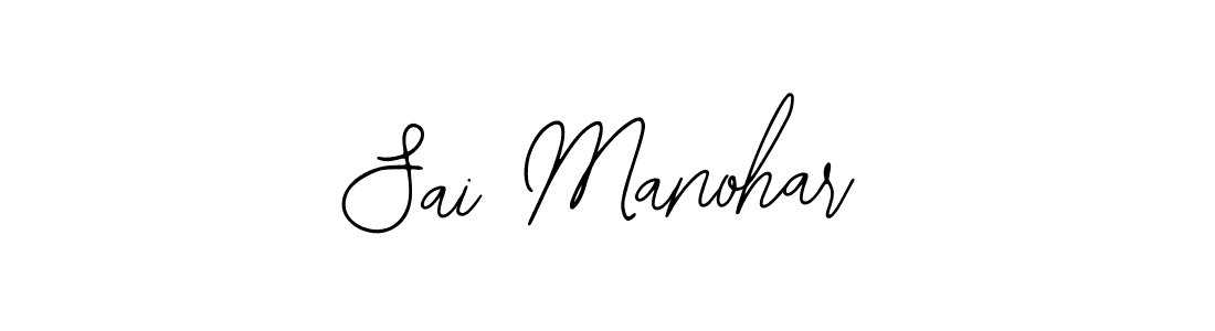 How to make Sai Manohar name signature. Use Bearetta-2O07w style for creating short signs online. This is the latest handwritten sign. Sai Manohar signature style 12 images and pictures png