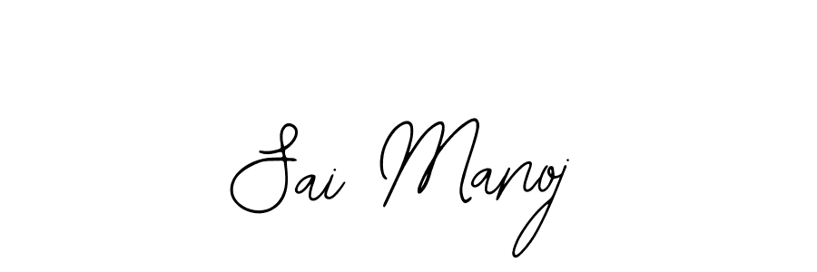 Use a signature maker to create a handwritten signature online. With this signature software, you can design (Bearetta-2O07w) your own signature for name Sai Manoj. Sai Manoj signature style 12 images and pictures png