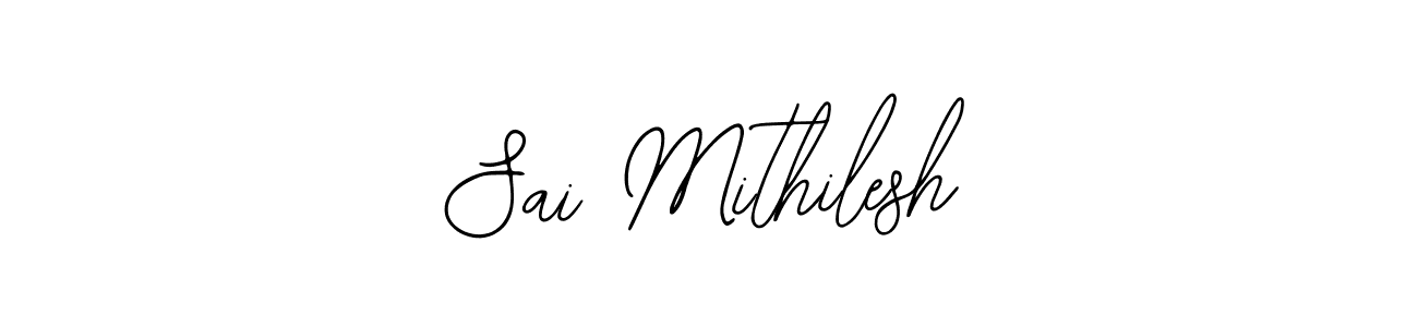 The best way (Bearetta-2O07w) to make a short signature is to pick only two or three words in your name. The name Sai Mithilesh include a total of six letters. For converting this name. Sai Mithilesh signature style 12 images and pictures png