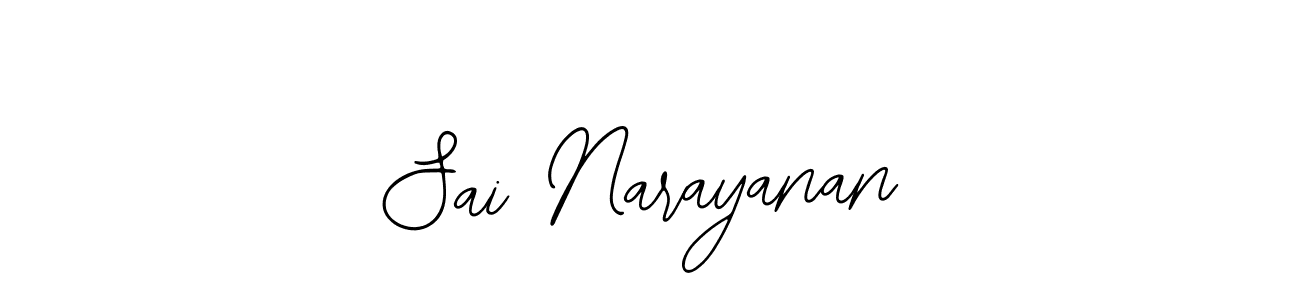 Design your own signature with our free online signature maker. With this signature software, you can create a handwritten (Bearetta-2O07w) signature for name Sai Narayanan. Sai Narayanan signature style 12 images and pictures png