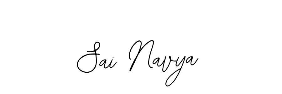 Design your own signature with our free online signature maker. With this signature software, you can create a handwritten (Bearetta-2O07w) signature for name Sai Navya. Sai Navya signature style 12 images and pictures png