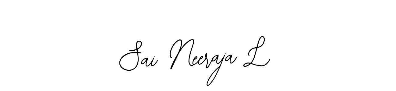 This is the best signature style for the Sai Neeraja L name. Also you like these signature font (Bearetta-2O07w). Mix name signature. Sai Neeraja L signature style 12 images and pictures png