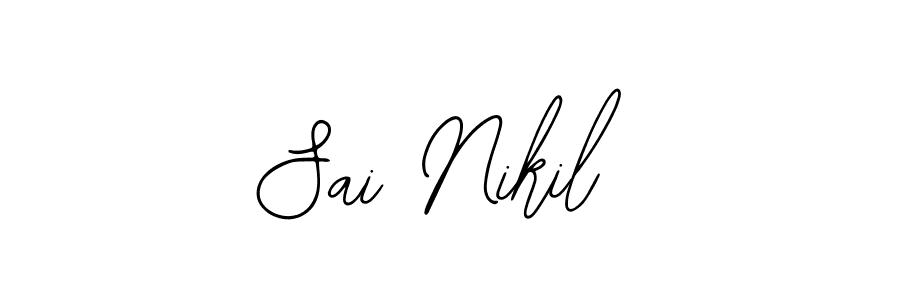 Use a signature maker to create a handwritten signature online. With this signature software, you can design (Bearetta-2O07w) your own signature for name Sai Nikil. Sai Nikil signature style 12 images and pictures png