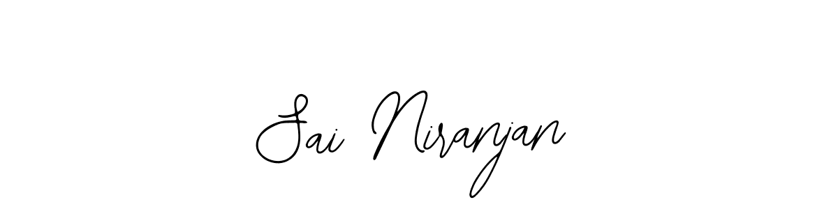 How to make Sai Niranjan name signature. Use Bearetta-2O07w style for creating short signs online. This is the latest handwritten sign. Sai Niranjan signature style 12 images and pictures png