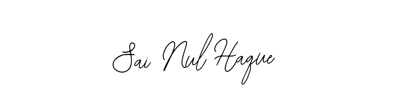 Design your own signature with our free online signature maker. With this signature software, you can create a handwritten (Bearetta-2O07w) signature for name Sai Nul Haque. Sai Nul Haque signature style 12 images and pictures png