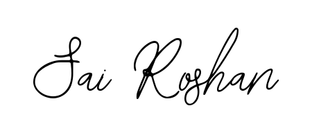 Download transparent PNG signature for name Sai Roshan styled with Bearetta-2O07w font. Ready to paste directly into PDF and Word agreements. Sai Roshan signature style 12 images and pictures png