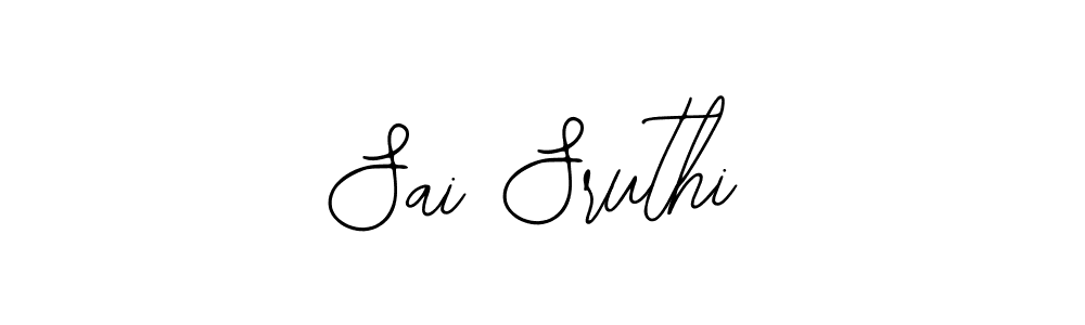 How to make Sai Sruthi name signature. Use Bearetta-2O07w style for creating short signs online. This is the latest handwritten sign. Sai Sruthi signature style 12 images and pictures png