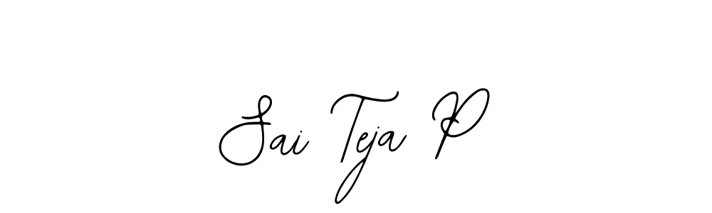 How to make Sai Teja P name signature. Use Bearetta-2O07w style for creating short signs online. This is the latest handwritten sign. Sai Teja P signature style 12 images and pictures png