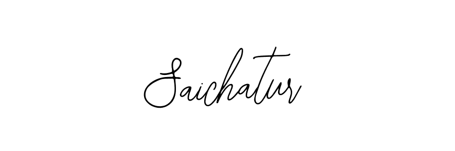 Design your own signature with our free online signature maker. With this signature software, you can create a handwritten (Bearetta-2O07w) signature for name Saichatur. Saichatur signature style 12 images and pictures png