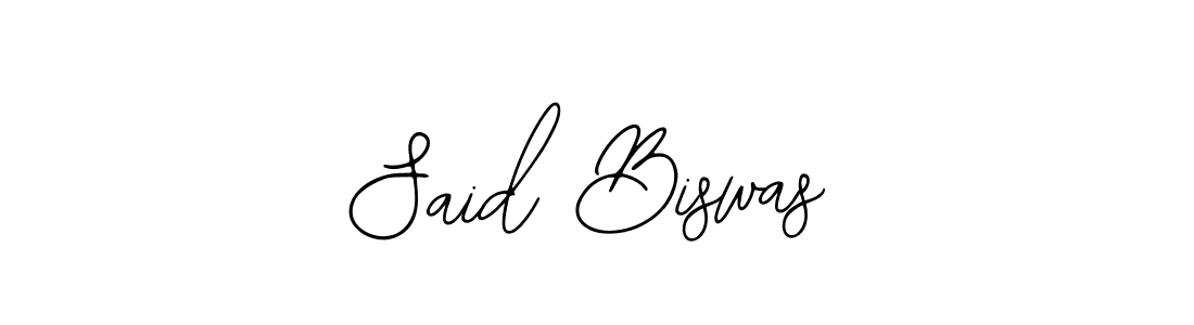 How to make Said Biswas name signature. Use Bearetta-2O07w style for creating short signs online. This is the latest handwritten sign. Said Biswas signature style 12 images and pictures png