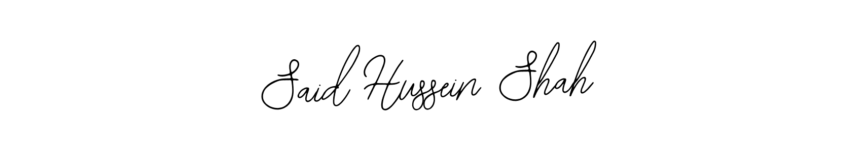 Similarly Bearetta-2O07w is the best handwritten signature design. Signature creator online .You can use it as an online autograph creator for name Said Hussein Shah. Said Hussein Shah signature style 12 images and pictures png
