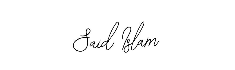 Use a signature maker to create a handwritten signature online. With this signature software, you can design (Bearetta-2O07w) your own signature for name Said Islam. Said Islam signature style 12 images and pictures png