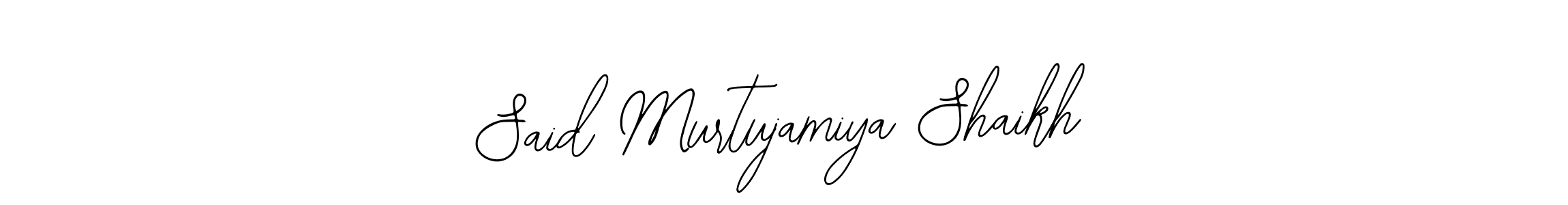Make a beautiful signature design for name Said Murtujamiya Shaikh. Use this online signature maker to create a handwritten signature for free. Said Murtujamiya Shaikh signature style 12 images and pictures png