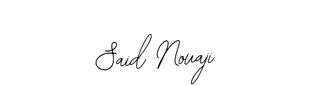 The best way (Bearetta-2O07w) to make a short signature is to pick only two or three words in your name. The name Said Nouaji include a total of six letters. For converting this name. Said Nouaji signature style 12 images and pictures png