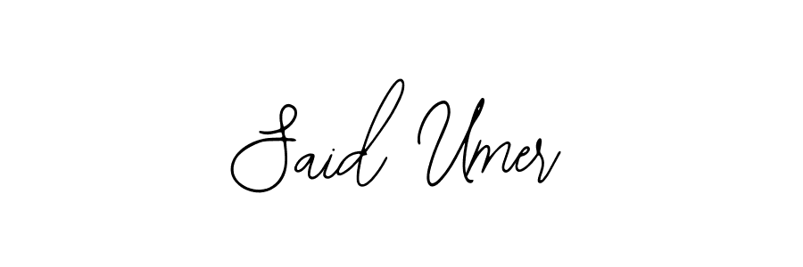You should practise on your own different ways (Bearetta-2O07w) to write your name (Said Umer) in signature. don't let someone else do it for you. Said Umer signature style 12 images and pictures png