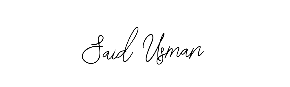 Use a signature maker to create a handwritten signature online. With this signature software, you can design (Bearetta-2O07w) your own signature for name Said Usman. Said Usman signature style 12 images and pictures png