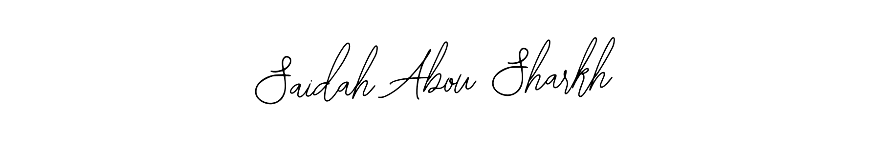 How to make Saidah Abou Sharkh name signature. Use Bearetta-2O07w style for creating short signs online. This is the latest handwritten sign. Saidah Abou Sharkh signature style 12 images and pictures png