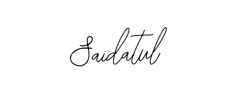 if you are searching for the best signature style for your name Saidatul. so please give up your signature search. here we have designed multiple signature styles  using Bearetta-2O07w. Saidatul signature style 12 images and pictures png