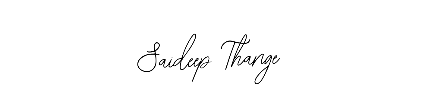 Create a beautiful signature design for name Saideep Thange. With this signature (Bearetta-2O07w) fonts, you can make a handwritten signature for free. Saideep Thange signature style 12 images and pictures png