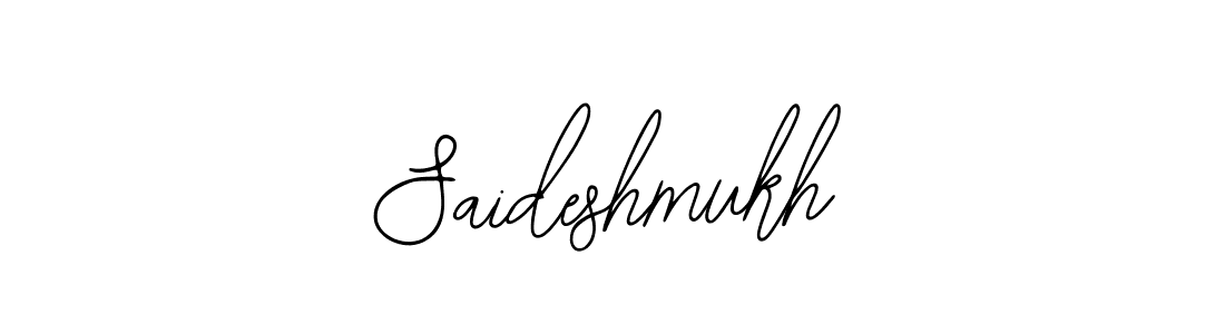 Use a signature maker to create a handwritten signature online. With this signature software, you can design (Bearetta-2O07w) your own signature for name Saideshmukh. Saideshmukh signature style 12 images and pictures png