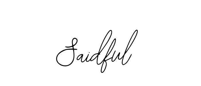 How to make Saidful signature? Bearetta-2O07w is a professional autograph style. Create handwritten signature for Saidful name. Saidful signature style 12 images and pictures png