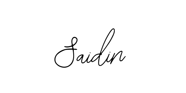 if you are searching for the best signature style for your name Saidin. so please give up your signature search. here we have designed multiple signature styles  using Bearetta-2O07w. Saidin signature style 12 images and pictures png