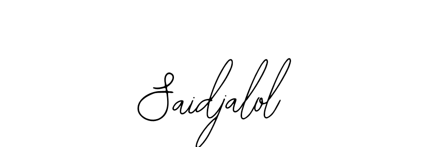Make a beautiful signature design for name Saidjalol. Use this online signature maker to create a handwritten signature for free. Saidjalol signature style 12 images and pictures png